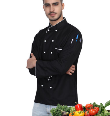 Long Sleeves Men Women Chef Coat Jacket Uniform Unisex for Food Service, Caterers, Bakers and Culinary Professional