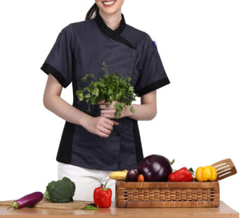 Short Sleeves Only Women’s Ladies Side Mesh Chef’s Coat Jacket By Uniformates – Grey (Copy)