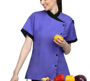 Short Sleeves Chef Coat Jacket Uniform for women ideal for food service, Caterers and Culinary professional.