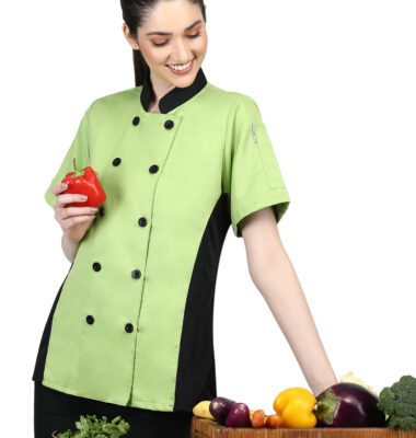 Short Sleeves side Mesh Vented Chef Coat Jacket Uniform for Women Food Service, Caterers, Bakers and Culinary Professional